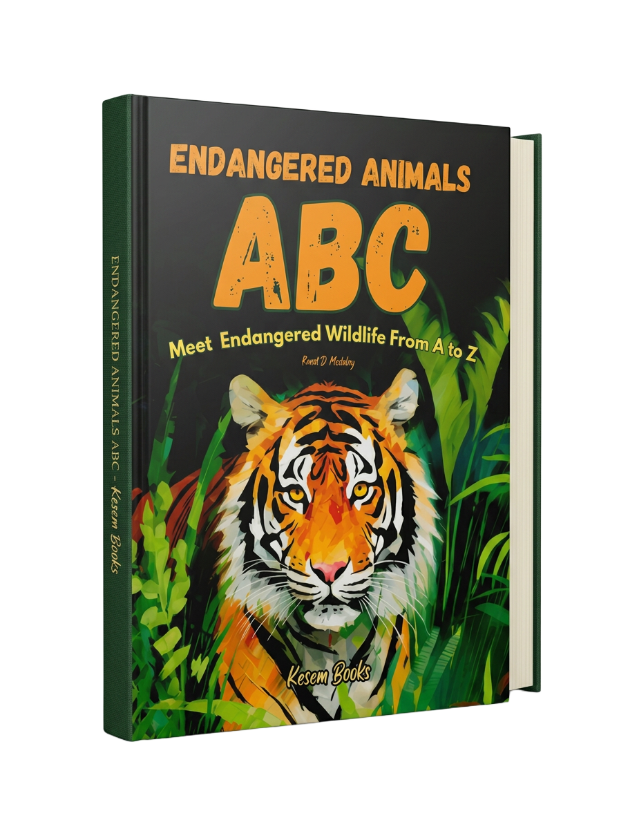 Endangered Animals ABC — 3D book mockup