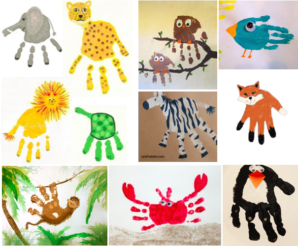Fun with Animal Handprints