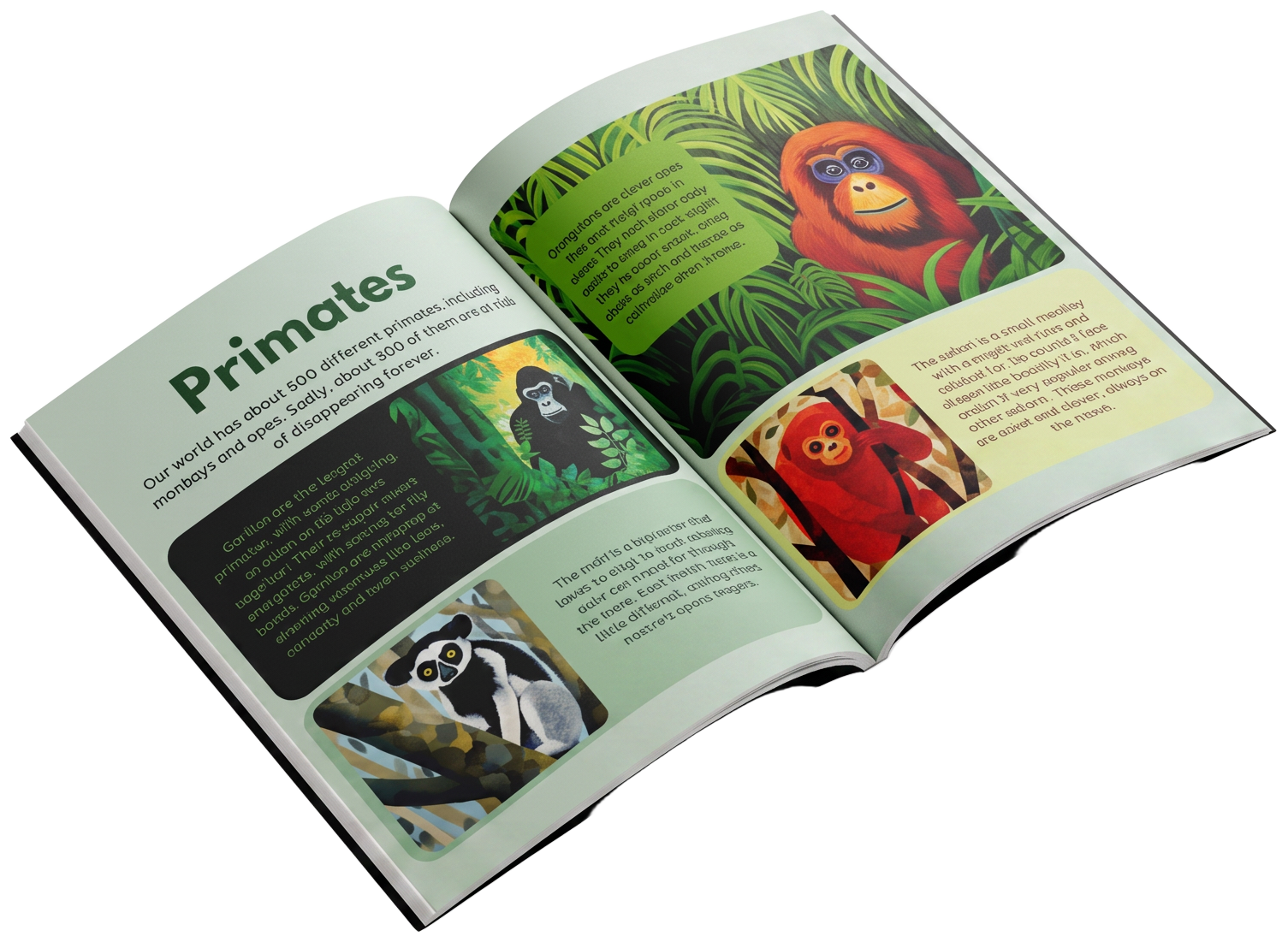 Open book spread — Primates