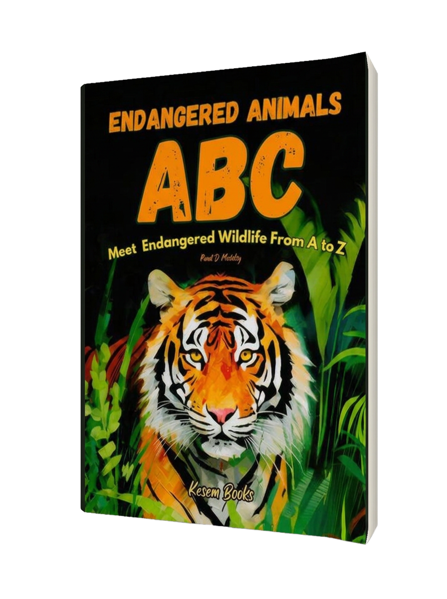 Endangered Animals ABC — 3D book mockup